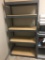 Five shelf metal and pressed wood storage shelf