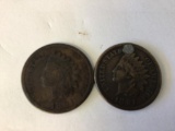 1891 Lot of two 1891 Indian Head Penny in circulated condition