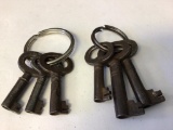 Lot of six vintage Skeleton Keys