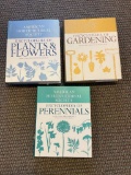 3 large flower and gardening hardcover books