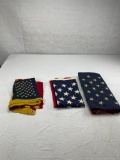 Lot of 4 American Flags various sizes