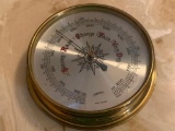 Vintage Brass Colonial West Germany Weather Station