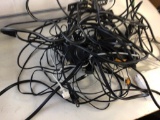 Box full of Computer cables and other Electronic Cables. Includes 6? New Phillips S Video Cable