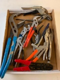 Tool Lot of Pliers with Locking Pliers and more