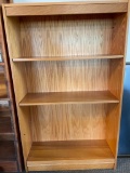 Wood book case with adjustable shelves