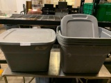 Lot of 5 Storage Bins with lids