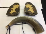 Polish Rock bookends along with Bulls Horn