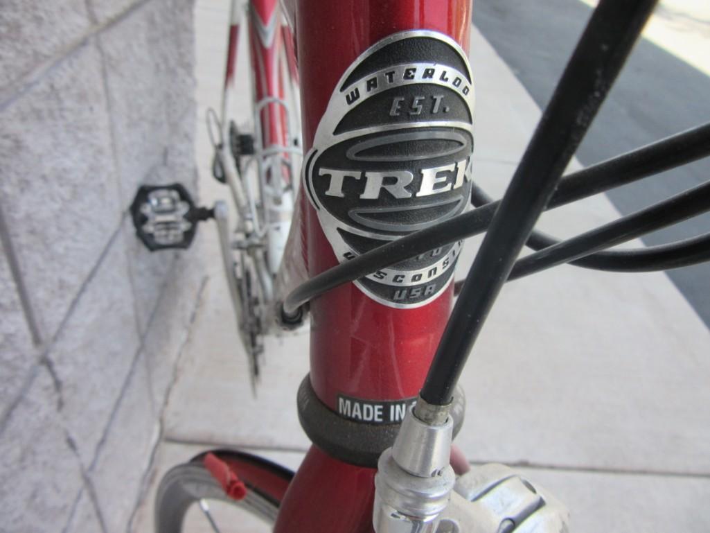 TREK 1000 Alpha Aluminum Custom Red White Bicycle Proxibid
