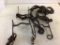 Lot of Horse Riding items, includes three brittles and one harness.