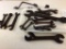 Lot of various open end wrenches along with specialty wrenches with unique patterns on one end