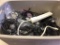 Lot of computer items, including 6 plug surge protector, and many cables