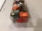 Lot of various screws and nails., picture hanging parts and wall anchors.