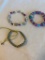 Lot of 3 Misc. Beaded Costume Bracelets