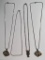 Lot of 4 Silver Tone Costume Jewelry Necklaces