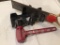 Stanley Meter Saw and red hard plastic mallet.
