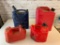 Lot of 4 Gas Cans