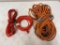 Lot of 3 orange extension cords