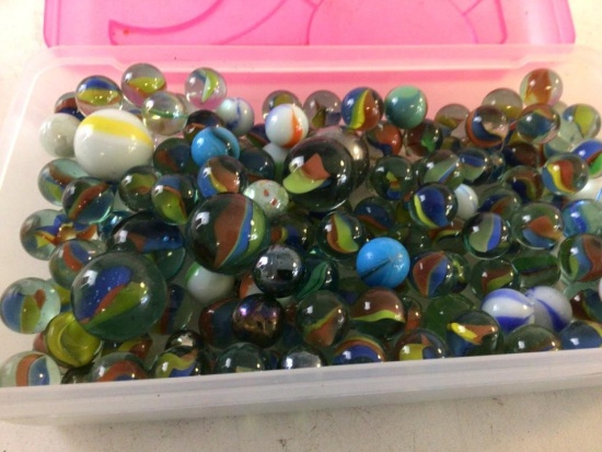 Bin full of Marbles various types