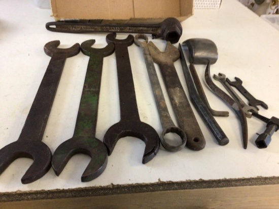 Lot of Vintage Tools, Open & Combo Wrenches, Spanner Wrench and other Specialty Tools