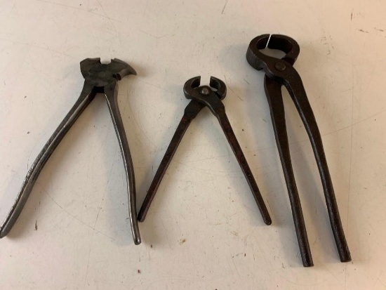 Lot of 3 Vintage Pliers with Fencing Pliers