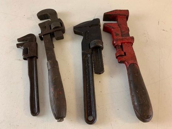 Lot of 4 Vintage Pipe Wrenches