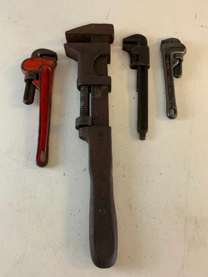 Lot of 4 Vintage Pipe Wrenches