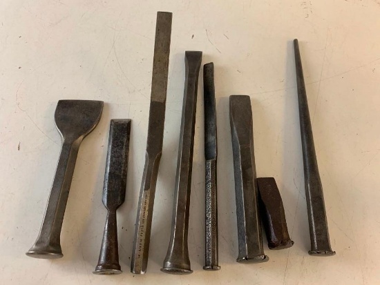 Lot of vintage chisels and punches