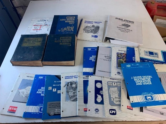 Lot of vintage automotive Shop and Repair Manuals