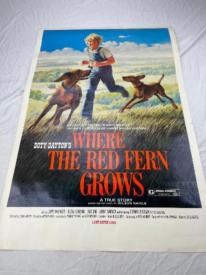 Three identical theater posters for the film Where the Red Fern Grows