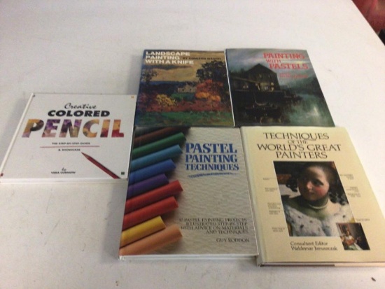 Lot of Five Painting Books by Vera Curnow, Guy Roddon, Waldemar Januszczak, Peter D. Johnson &