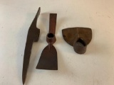 Lot of 3 Vintage Pick Axe Heads Only