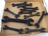 Lot of 11 vintage Drop Forged Open End Wrenches.
