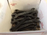 Lot of 18;Vintage Dropped Forge Open End Wrenches