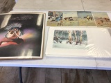 Lot of various Artist cowboy, Indian and woods prints, all are signed. See photos