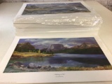 Lot of approximately 300 Reflection of Fall prints by Patsy Edwards Rich, stack in front is 10