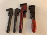 Lot of 4 Vintage Pipe Wrenches