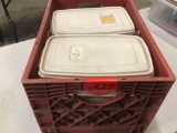 Bin full of nuts and bolts, screws, washers, wall anchors, see photo for items.
