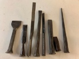 Lot of vintage chisels and punches