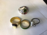 Lot of 4 costumes rings, size 7