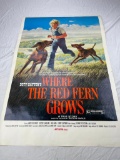 Three identical theater posters for the film Where the Red Fern Grows