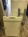 Lot of three items, plastic large and small A Frame Sign Holder, also 24 Wire sigh holders.