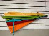 Multi-colored beach umbrella