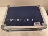 Wireless microphone system in hard case with several different types of microphones