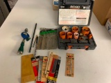 Tool lot with Drill bits, Saw Blades, Hole Cutter Ridgid Set