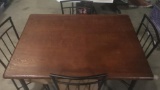 Wooden Table with 4 Steel Chairs (No Shipping)