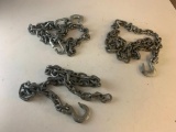 Lot of 3 Heavy Duty Tow Chains