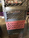 Lot of 5 Hard Plastic Milk Crates