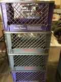 Lot of 5 Hard Plastic Milk Crates