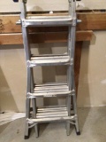 22 ft. Reach Aluminum Telescoping Multi-Position Ladder with 300 lbs. Load Capacity Type IA