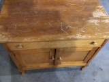 Vintage Wood 18? x 32? x 29? Cabinet, top needs attention but otherwise in good shape.